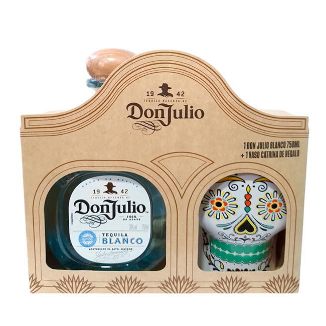 Pack Tequila Don Julio Blanco 750cc + Vaso Catrina de Regalo