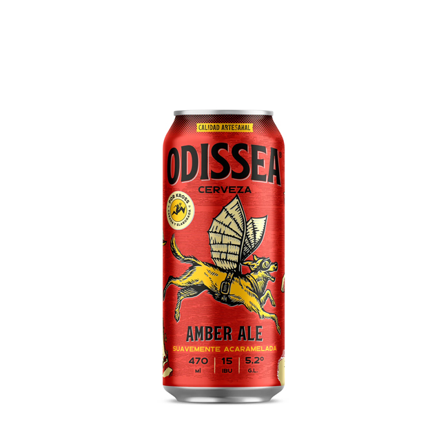 Cerveza Odissea Amber Ale 470cc (24 unidades)