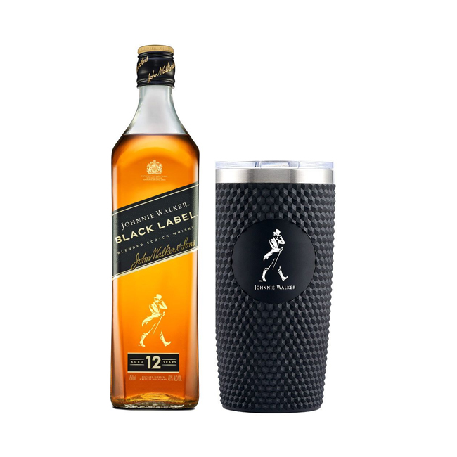 Pack Whisky Johnnie Walker Black Label 750cc + Vaso Tumbler de Regalo