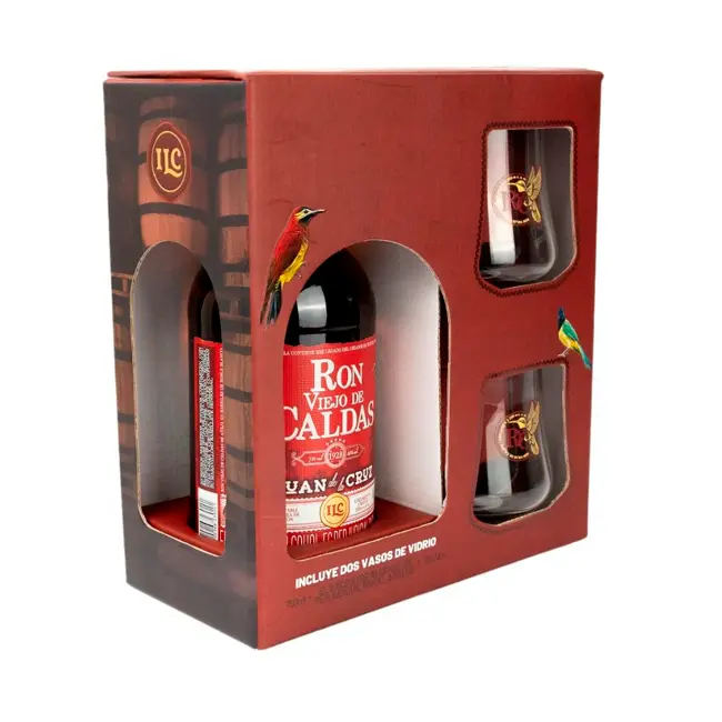 Ron Viejo de Caldas 5 años 700cc + 2 Vasos de Regalo