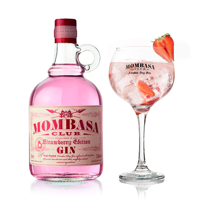 1 Gin Mombasa Strawberry 700cc + 1 Copa Mombasa
