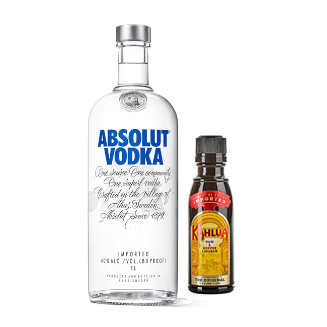 Vodka Absolut Original 750cc + Kahlúa 50cc de Regalo