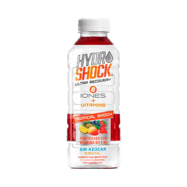 Bebida Isotónica HydroShock Tropical Shock Zero 630cc (6 unidades)